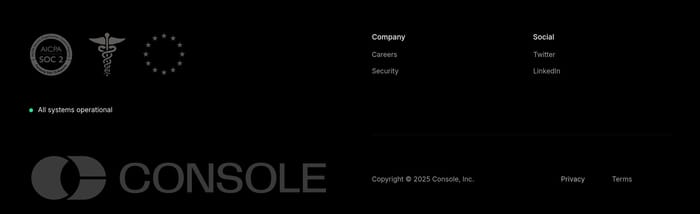 Console section preview