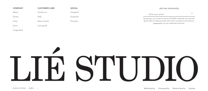 Footer preview