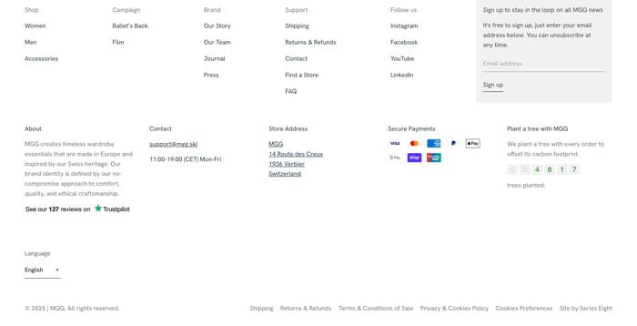 Footer preview