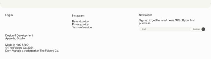 Footer preview