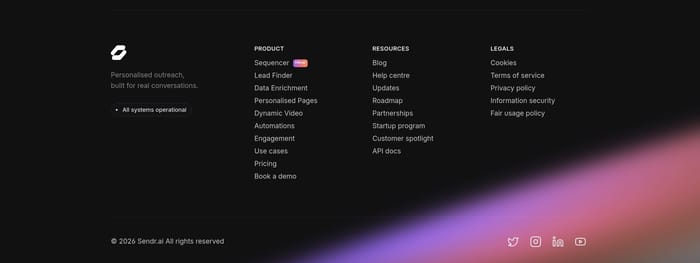 Footer preview