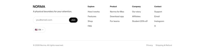 Footer preview