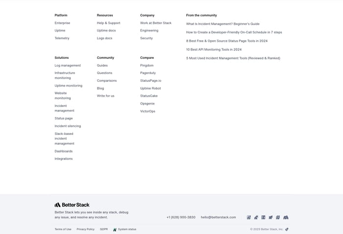 Footer preview