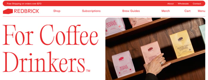 Redbrick Coffee section preview