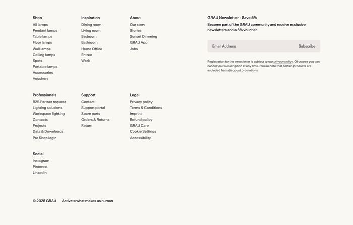 Footer preview