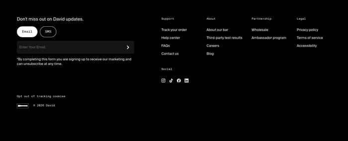 Footer preview