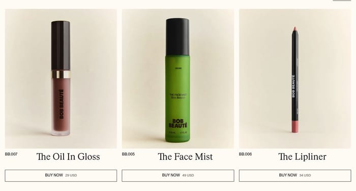Bob Beaute section preview
