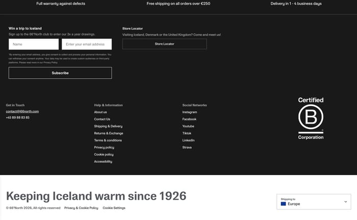 Footer preview