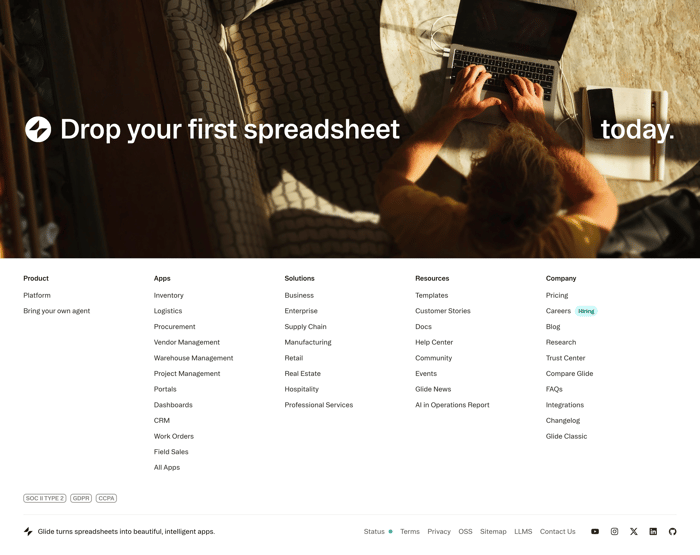 Footer preview