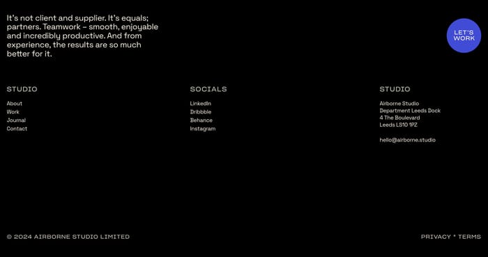 Footer preview