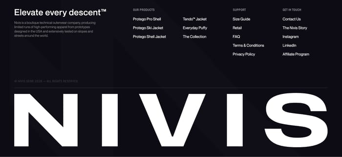 Footer preview
