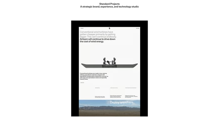 Standard Projects section preview