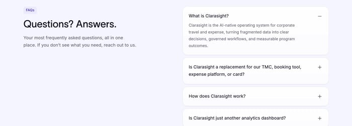 FAQ preview