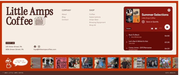 Little Amps Coffee section preview