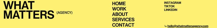 What Matters Agency section preview