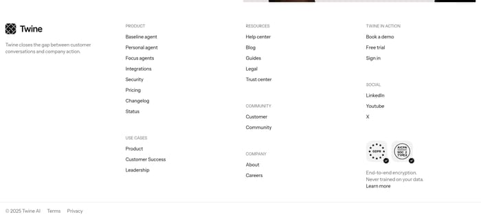 Footer preview