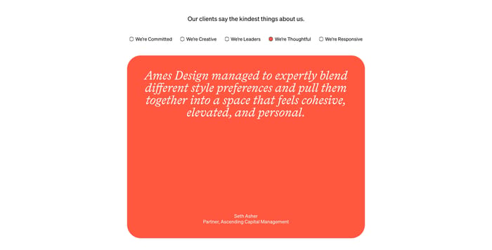 Testimonial preview