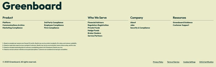 Footer preview