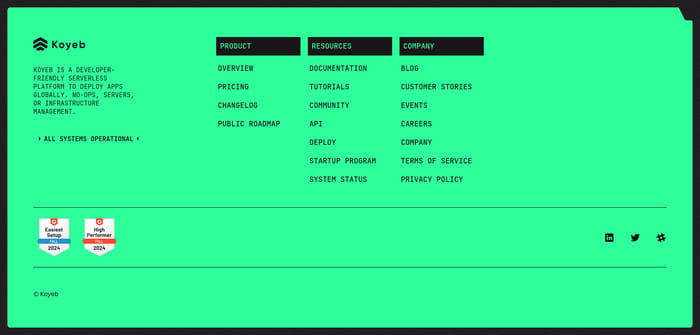 Footer preview