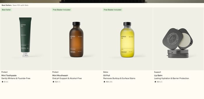 Product list preview