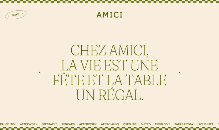 Amici section preview