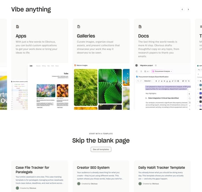 Features grid preview