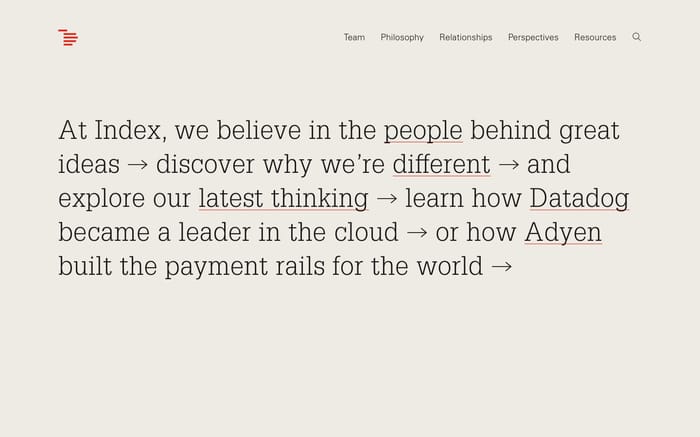 Index Ventures website preview