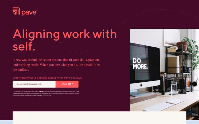 Pave website preview