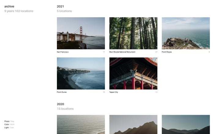 Archive website preview