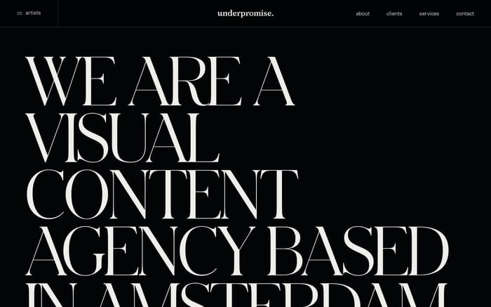 Underpromise website preview
