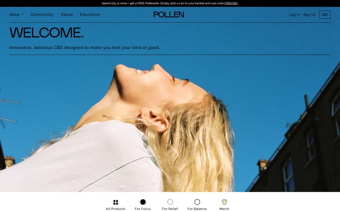 Pollen website preview