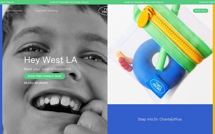 Two Front website preview