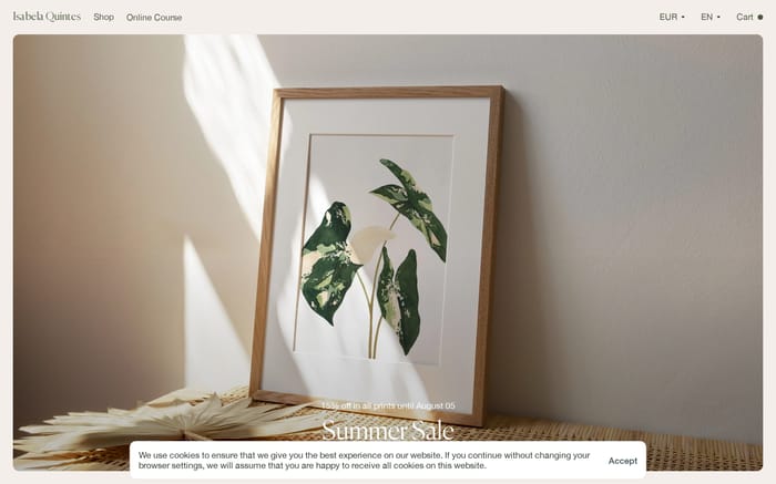 Isabela Quintes website preview