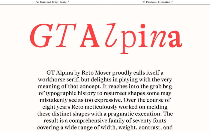 GT Alpina website preview