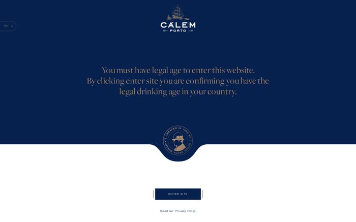 Porto Cálem website preview