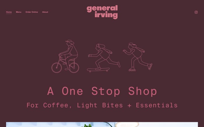 General Irving website preview