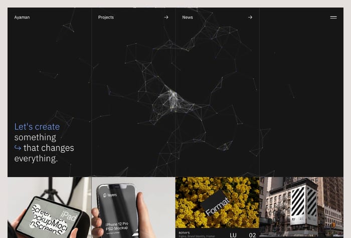 Ayaman — Personal and Small Studio Template - A Framer Template that you can use for both personal and small studio purposes.