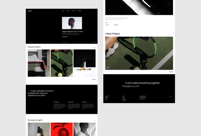 Luca — Premium Portfolio Template - Introducing Luca, a premium Framer portfolio template designed to help creatives and professionals stand out from the crowd. With its elegant and professional design, coupled with sophisticated animations and interactions, Luca is sure to make a lasting impression on any visitor.
