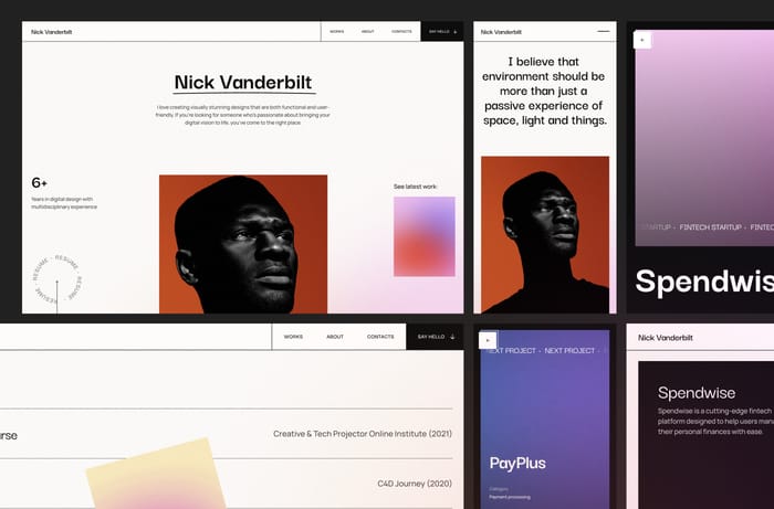 Nick Vanderbilt — Template for Creative Professions - Nick Vanderbilt is a clean &amp; stylish Portfolio Framer Template perfectly suited for all creative professions, freelancers, designers, or your personal portfolio.