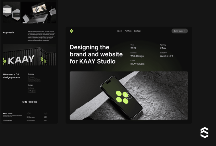 Kaay — Web3 Agency Template - Introducing KAAY Web3 Studio - Framer Template: the ultimate dark-themed website template for Framer, specifically designed for web3 digital agencies and independent studios. With this fully customizable and easy-to-use template, you can showcase your work in style and impress your clients.