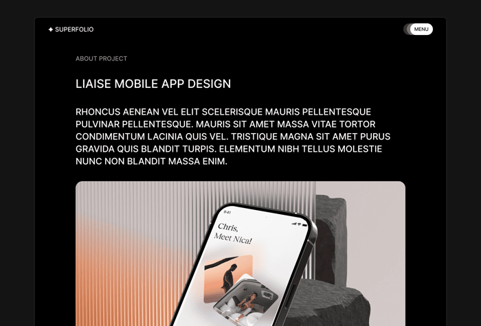 Superfolio — Portfolio site for individuals and Agencies - Superfolio is a Portfolio site for individuals and Agency, they can share their work in clean and modern website.