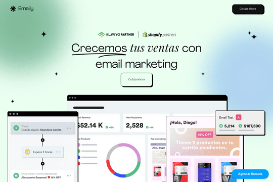 Emaily - Email Marketing Agency Landing Page - Hello guys! 

Just started a new company called Emaily. Loved how the style turned out in the end. This is just a simple landing page with feature sections, contact form, testimonials and some other cool parts like a Calendly embed pop-up widget and html.

Let me know what you guys think and feel free to clone it! :D