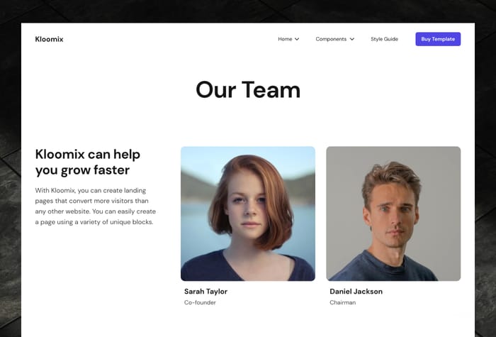 Kloomix — Multi Layout Template - Kloomix will assist you in creating a stunning, responsive landing page that not only appears professional but also helps you achieve your business objectives. Let's work together to take your website to the next degree of success!