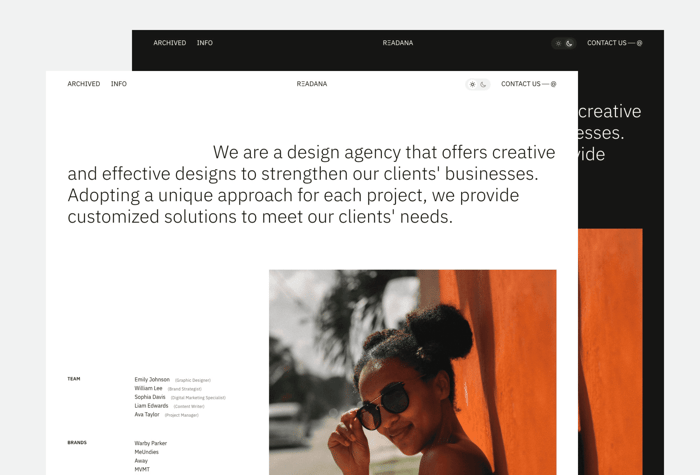 Adana — Agency Template - A Framer Template that you can use for both personal and small agency purposes.