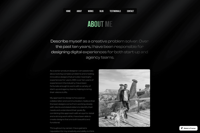 Spark — Portfolio Template - Spark Portfolio Template is fully customizable, allowing you to easily add and remove projects or modify the layout to suit your needs. With its bold and striking dark color scheme, you can showcase your projects and make an impactful impression on potential clients.