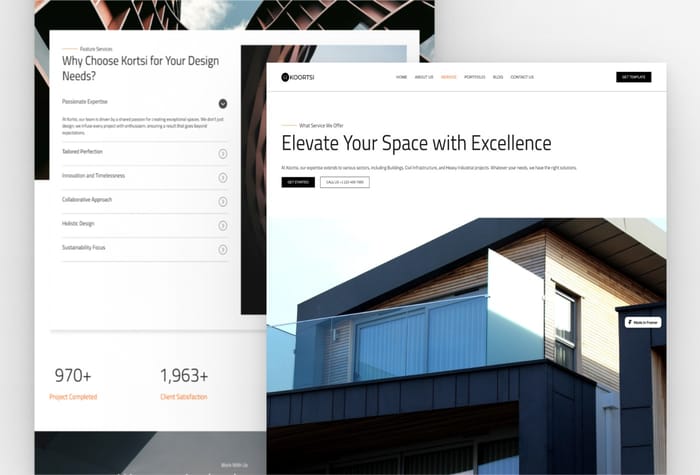 KOORTSI — Inspiring Interior Design Template - Koortsi offers a dynamic and visually arresting platform to showcase your architectural masterpieces and interior design projects. With intuitive navigation and responsive design it empowers architects and interior designers