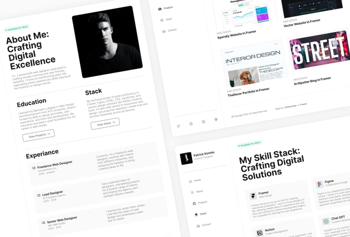 Kombo — Portfolio Website - Meet Kombo, your versatile portfolio companion, poised to amplify your creative odyssey. With its adaptive and user-friendly design, Kombo effortlessly presents your work across all devices. 