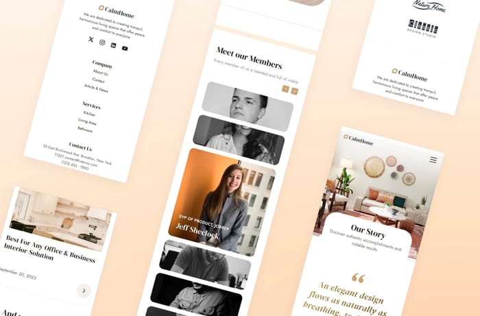 Calmhome — HomeMaker Website - CalmHome template is designed to bring an air of simplicity and elegance to your online presence. Crafted with a minimalist aesthetic, the template features clean lines, subtle animations, and intuitive interactions to engage your visitors without overwhelming them.
