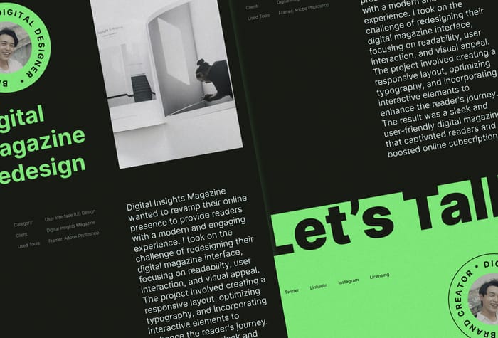 Kong — Portfolio Template - Say hello to Kong, your trusty portfolio template ready to elevate your creative journey. With its friendly, responsive design, Kong makes showcasing your work a breeze on any device. Whether you're sharing your designs on the web, mobile, or crafting a delightful UI/UX experience, Kong is your supportive companion. Let's explore endless possibilities together with Kong!