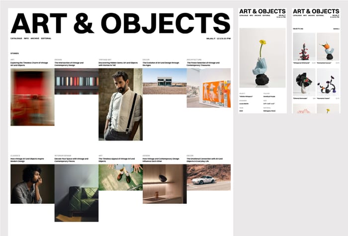 Art&amp;Objects — Vintage store website - Introducing Art &amp; Objects - The ultimate vintage store template. Step into a world of timeless beauty and captivating design. Our template is dedicated to showcasing vintage and contemporary pieces that enrich the modern living space.

FEATURES
- Page load animations
- Custom interactions
- Dynamic CMS
- Fully responsive
- 100% customizable

SUPPORT
- Global colors
- Global font styles
- Discord Support Channel: https://discord.gg/fFdQBafHsx
- Lifetime free updates